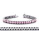 1 - Abril 3.80 mm Round Pink Tourmaline Eternity Tennis Bracelet 