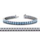 1 - Abril 3.80 mm Round Blue Topaz Eternity Tennis Bracelet 