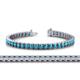 1 - Abril 3.80 mm Round London Blue Topaz Eternity Tennis Bracelet 