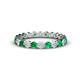 1 - Valerie 2.70 mm Emerald and Diamond Eternity Band 