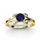 3 - Trissie Blue Sapphire Floral Solitaire Engagement Ring 