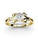 3 - Trissie White Sapphire Floral Solitaire Engagement Ring 