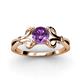 3 - Trissie Amethyst Floral Solitaire Engagement Ring 