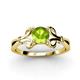3 - Trissie Peridot Floral Solitaire Engagement Ring 