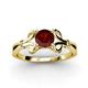 3 - Trissie Red Garnet Floral Solitaire Engagement Ring 