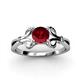 3 - Trissie Ruby Floral Solitaire Engagement Ring 