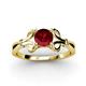 3 - Trissie Ruby Floral Solitaire Engagement Ring 
