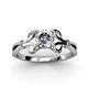 3 - Trissie Diamond Floral Solitaire Engagement Ring 