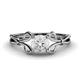 1 - Trissie White Sapphire Floral Solitaire Engagement Ring 