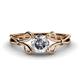 1 - Trissie Diamond Floral Solitaire Engagement Ring 