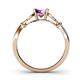 5 - Trissie Amethyst Floral Solitaire Engagement Ring 