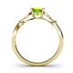 5 - Trissie Peridot Floral Solitaire Engagement Ring 