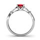 5 - Trissie Ruby Floral Solitaire Engagement Ring 