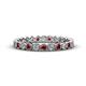 1 - Arria 2.40 mm Red Garnet and Diamond Eternity Band 