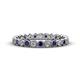 1 - Arria 2.40 mm Blue Sapphire and Diamond Eternity Band 