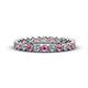 1 - Arria 2.40 mm Pink Sapphire and Diamond Eternity Band 