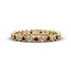 1 - Arria 2.40 mm Red Garnet and Diamond Eternity Band 