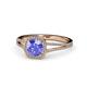 1 - Seana Tanzanite and Diamond Halo Engagement Ring 