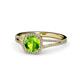 1 - Seana Peridot and Diamond Halo Engagement Ring 