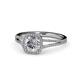 1 - Seana Diamond Halo Engagement Ring 