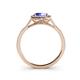 5 - Seana Tanzanite and Diamond Halo Engagement Ring 