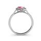 5 - Seana Pink Tourmaline and Diamond Halo Engagement Ring 