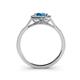 5 - Seana Blue Topaz and Diamond Halo Engagement Ring 