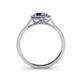 5 - Seana Iolite and Diamond Halo Engagement Ring 