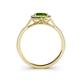 5 - Seana Peridot and Diamond Halo Engagement Ring 
