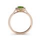 5 - Seana Peridot and Diamond Halo Engagement Ring 