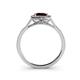 5 - Seana Red Garnet and Diamond Halo Engagement Ring 