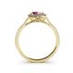 5 - Seana Rhodolite Garnet and Diamond Halo Engagement Ring 