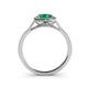 5 - Seana Emerald and Diamond Halo Engagement Ring 