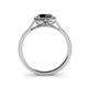 5 - Seana Black and White Diamond Halo Engagement Ring 