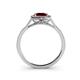 5 - Seana Ruby and Diamond Halo Engagement Ring 