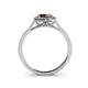 5 - Seana Smoky Quartz and Diamond Halo Engagement Ring 