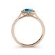 5 - Seana London Blue Topaz and Diamond Halo Engagement Ring 