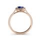 5 - Seana Blue Sapphire and Diamond Halo Engagement Ring 