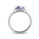 5 - Seana Tanzanite and Diamond Halo Engagement Ring 