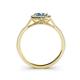 5 - Seana Aquamarine and Diamond Halo Engagement Ring 