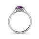 5 - Seana Amethyst and Diamond Halo Engagement Ring 