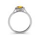 5 - Seana Citrine and Diamond Halo Engagement Ring 