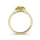 5 - Seana Citrine and Diamond Halo Engagement Ring 