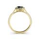 5 - Seana Black and White Diamond Halo Engagement Ring 