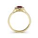 5 - Seana Ruby and Diamond Halo Engagement Ring 