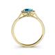 5 - Seana London Blue Topaz and Diamond Halo Engagement Ring 