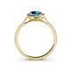 5 - Seana Blue and White Diamond Halo Engagement Ring 