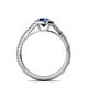 6 - Aylin Blue Sapphire and Diamond Halo Engagement Ring 
