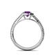 6 - Aylin Amethyst and Diamond Halo Engagement Ring 