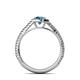6 - Aylin Blue Topaz and Diamond Halo Engagement Ring 